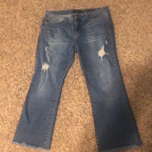 Judy blue cropped denim flares
